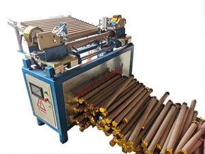 YOVON roman candle paper tube sealing machine and labeling macine on a line