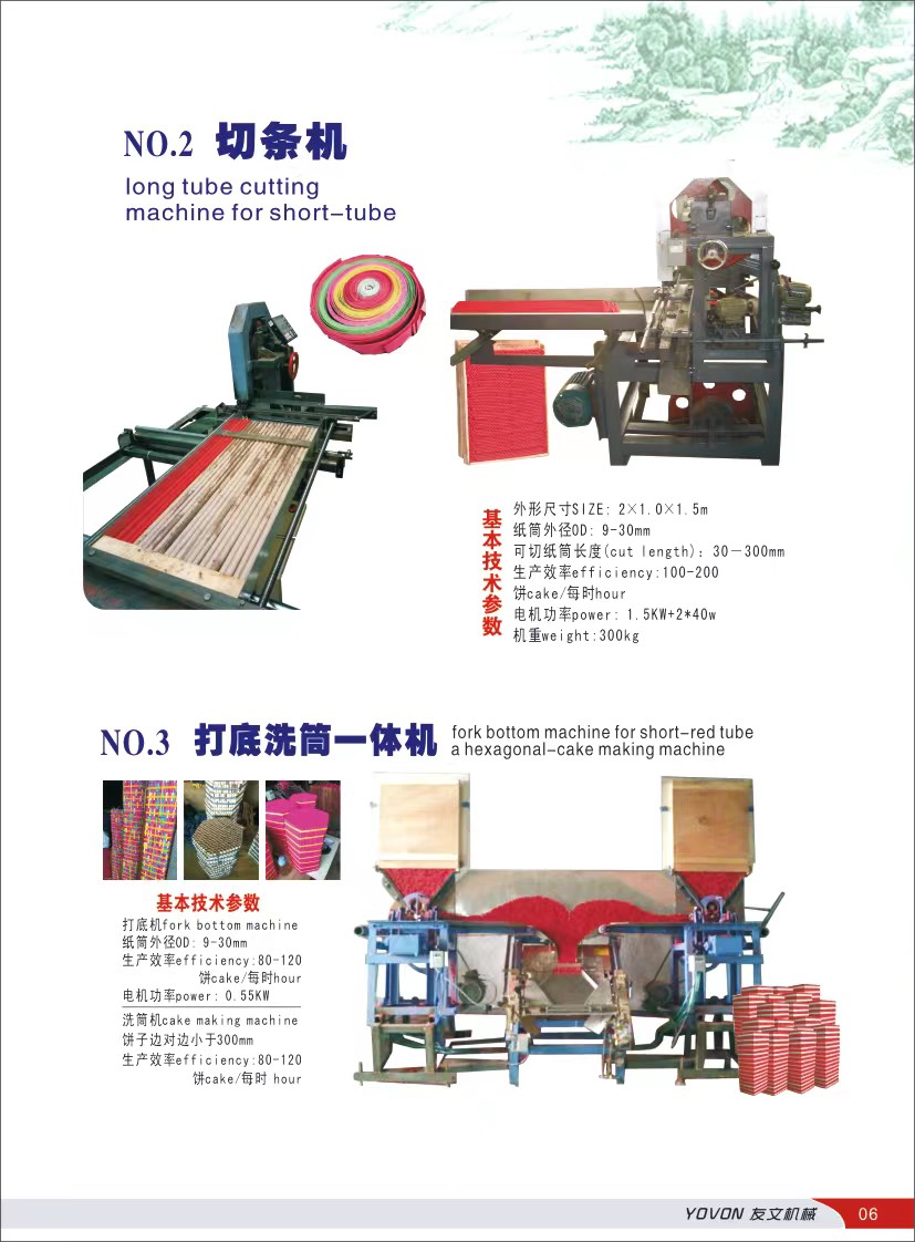 Firecrackers Newspaper Tube Cutting Machine