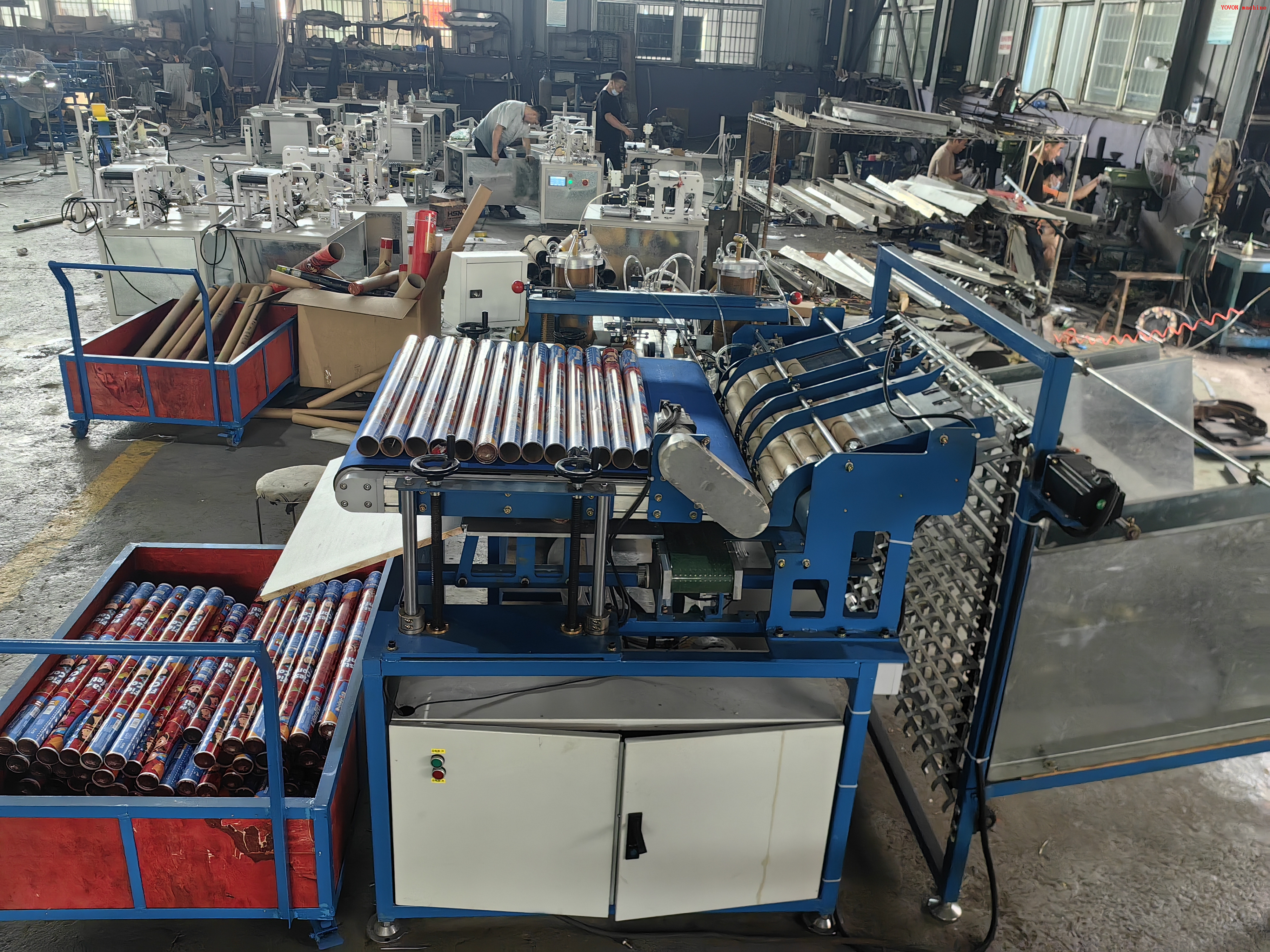 New Type Paper Tube Labeling Machine for Fountains/Smoke/Mini Gatlin/Roman Candles/Confetti Cannon Party Popper